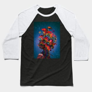 Psychedelic floral mushroom art Baseball T-Shirt